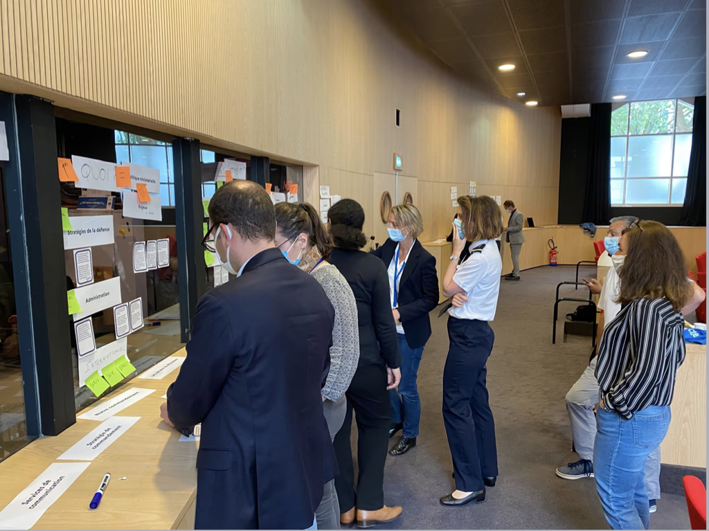 Cross-agency co-design workshop with military and civilian participants